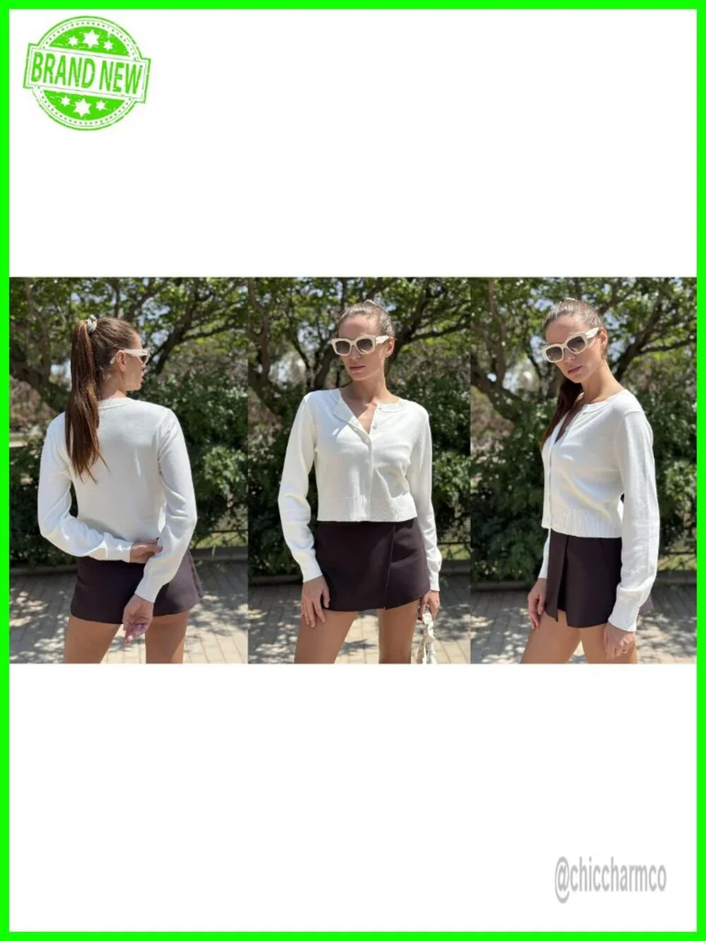 Cropped Cardigan Button Down Long Sleeve Knit Bolero Shrug